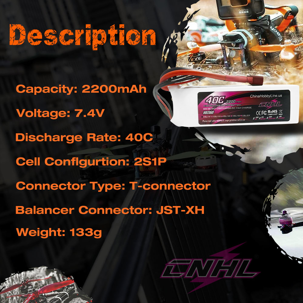 2 pz CNHL 2S 7.4 V Lipo Batter - Fpv Drone Quadcopter recensione e prezzo
